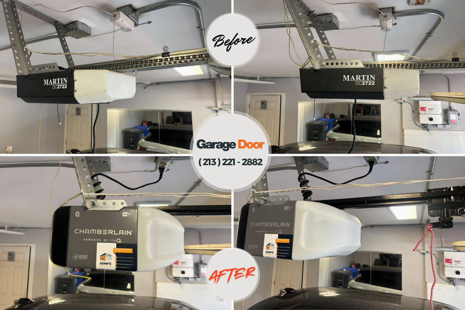 Before and after: garage door repair Birdsboro, PA